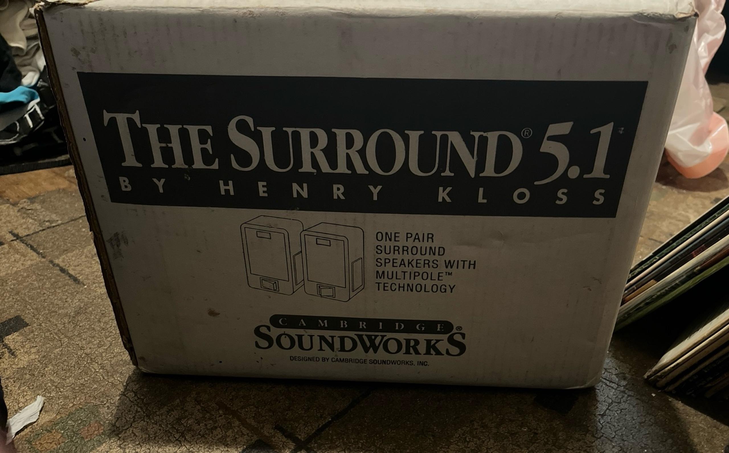 NEW Vintage 90s Cambridge Soundworks The Surround 5.1 Henry Kloss Speakers Pair
