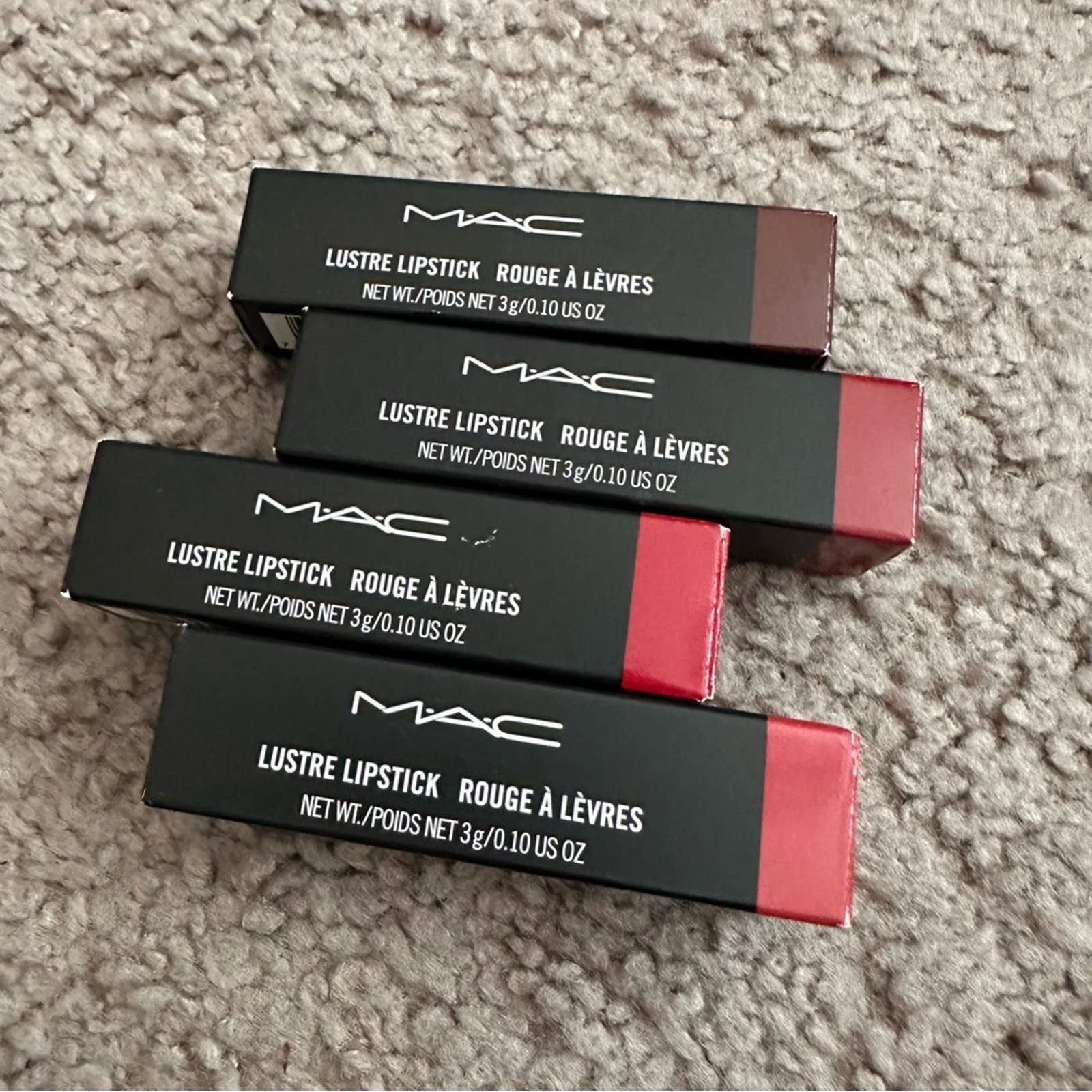 MAC Cosmetics Lustre Lispstick Lot of 4