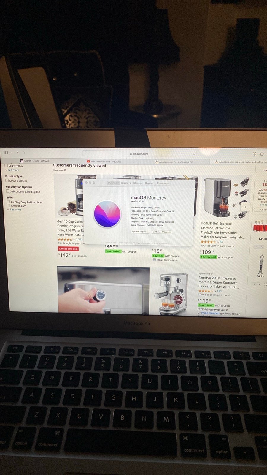 Apple laptop with charger silver
