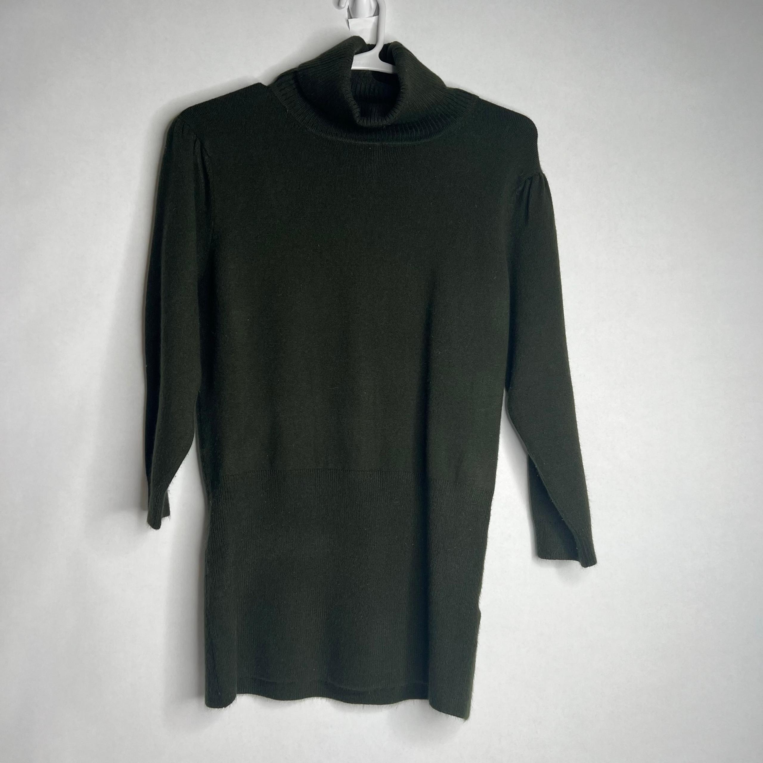 Vintage WOMEN’S French Connection Turtleneck  SIZE L Soft Quarter Sleeves Green