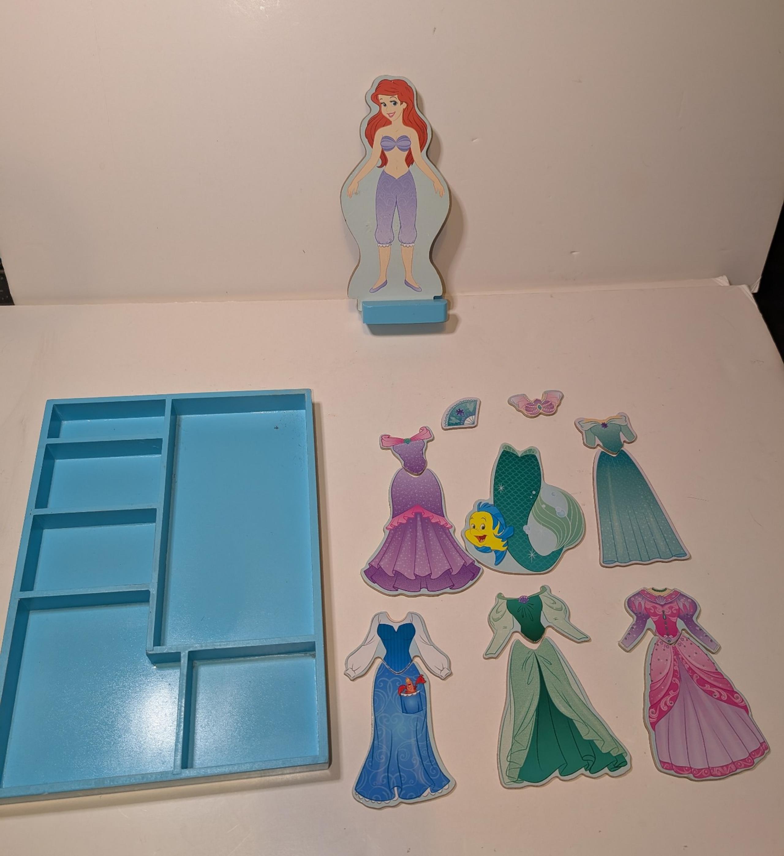 Melissa & Doug Disney Ariel Magnetic Dress-Up Wooden Doll Pretend Play Set