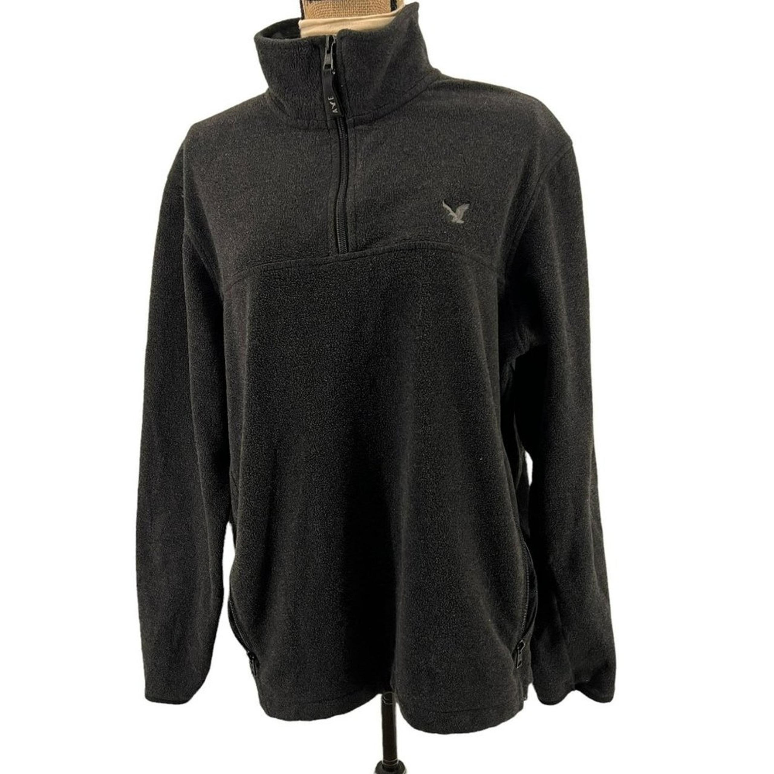 American Eagle Fleece Pullover 1/4 Zip Charcoal Grey Men's Xlarge