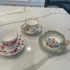 lot of 3 Stratford Shire, Regency, and Rosina fine china made in England cups an