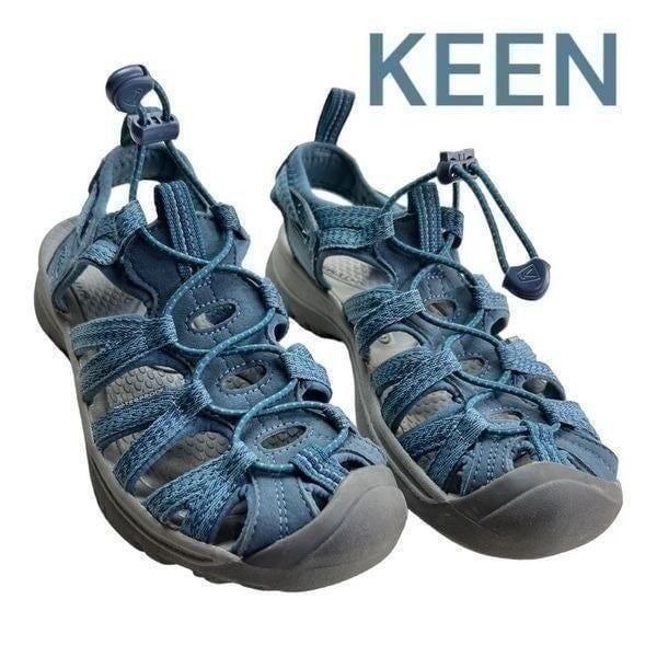 Keen Women's Drawstring Waterproof Outdoor Hiking Sandals Blue Gray 6.5 Fishing