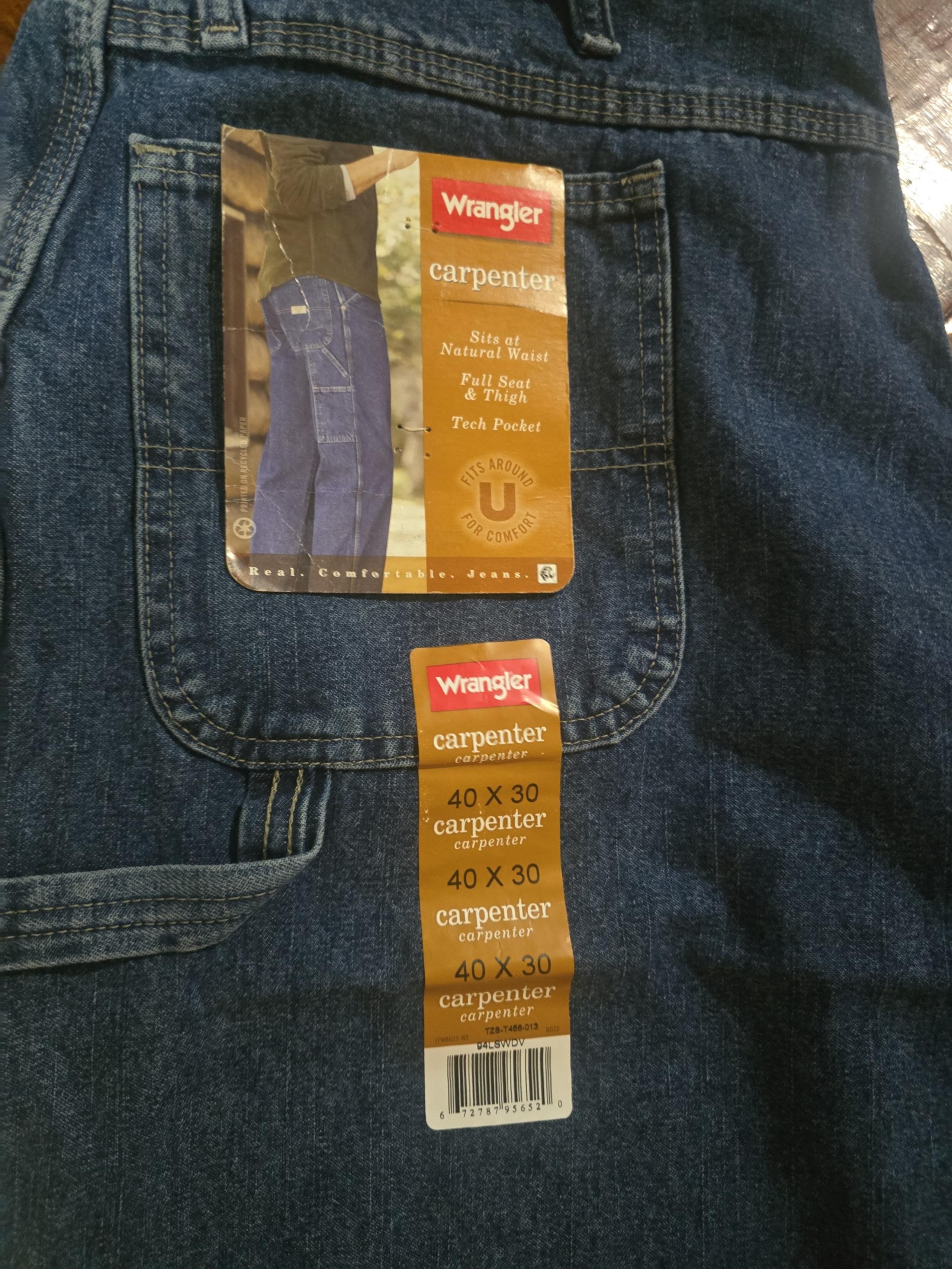 Mens Wrangler Carpenter Jean's  Size 40 x 30 New With Tags