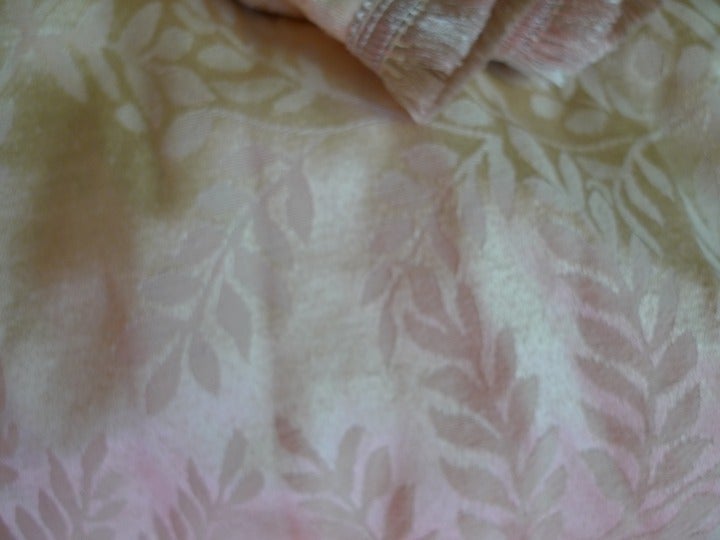 BIG LEAFY LEAVES FABRIC SALE Glossy Beige Cotton Polyester Satin Premium Fabrics