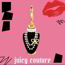 Vintage Juicy Couture Pearl Fashion Necklace Display Charm Necklace Y2K