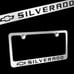 NEW 1PCS SILVERADO Chrome Plated Brass License Plate Frame Officially Licensed