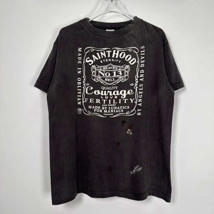 Black Saint Michael x NEIGHBORHOOD Skull Biker T-shirt