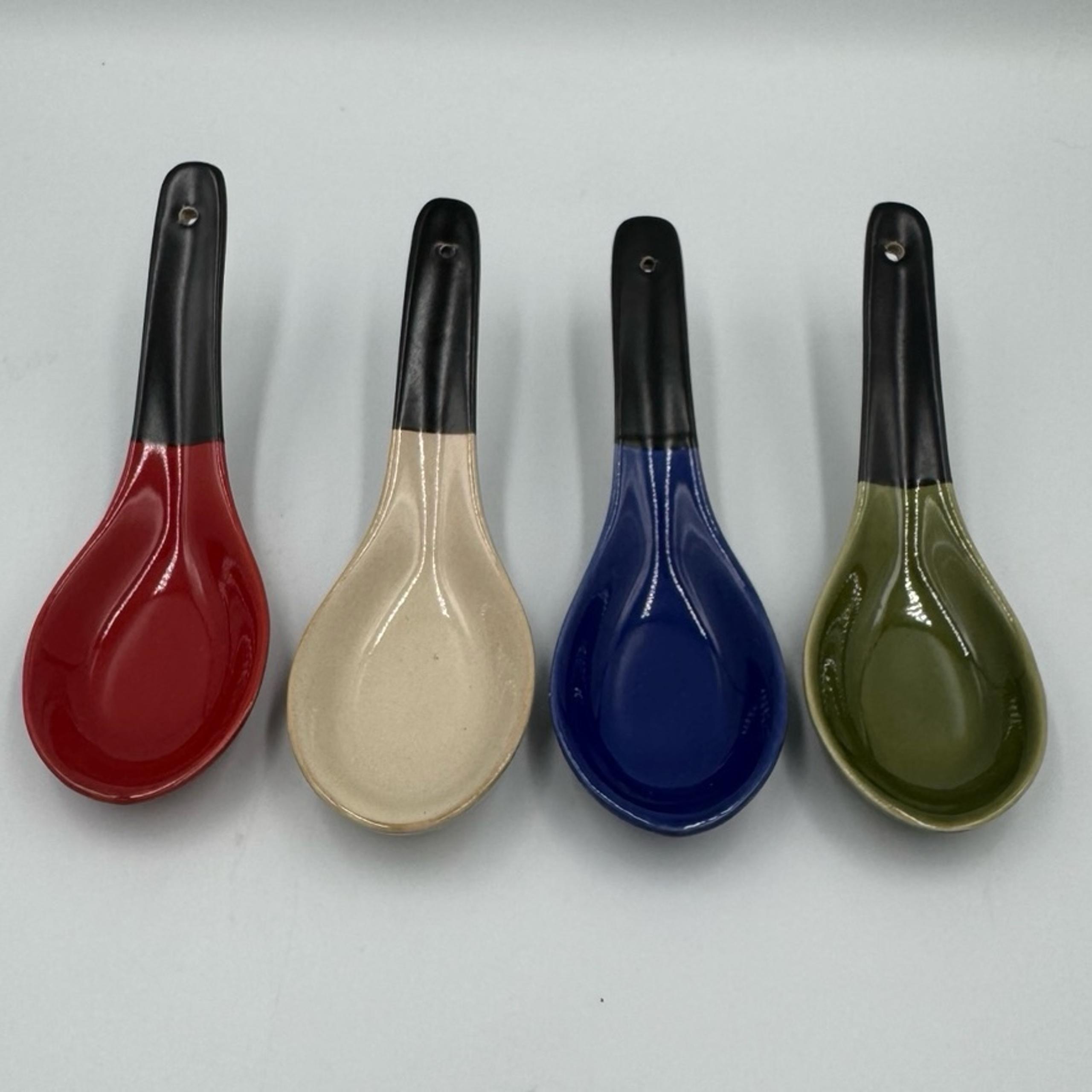 PIER 1 IMPORTS Tasting Party ~ Tasting Spoon Set with 4 Stoneware Spoons
