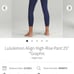 Lululemon align logo side night sea high rise leggings 0
