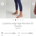 Lululemon align logo side night sea high rise leggings 0