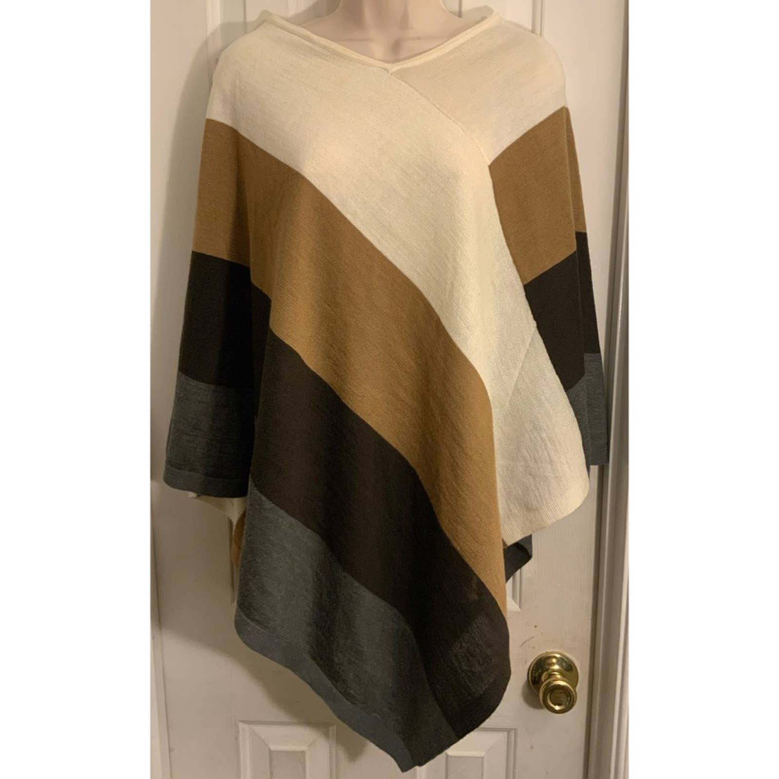 Ellen Tracy Poncho Sweater Top