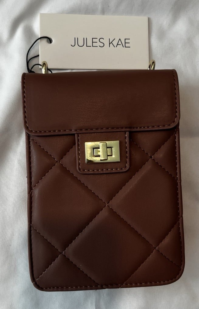 Jules Kae Ceci Quilted Crossbody Bag-Spice Berry-NWT