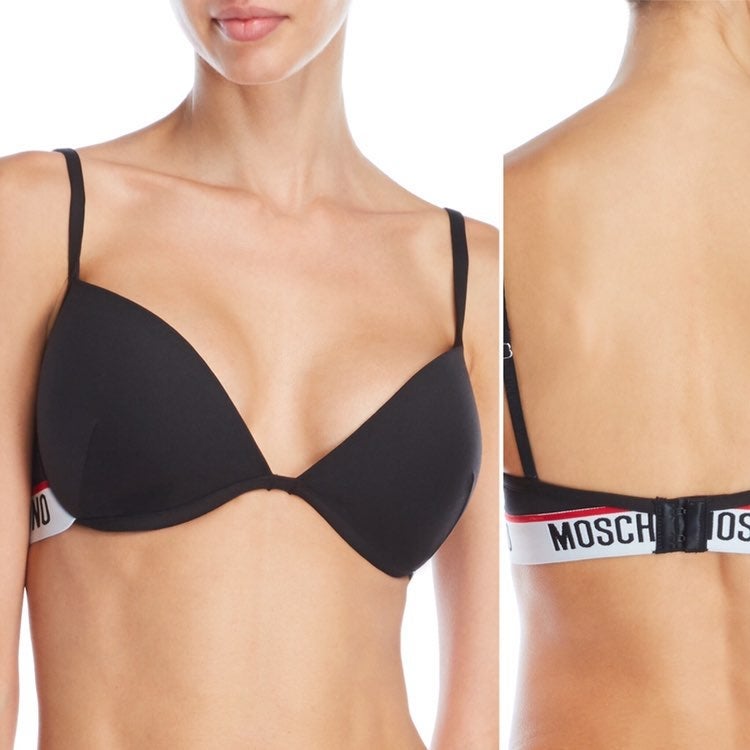 MOSCHINO Microfiber Push-Up Bra BLACK
