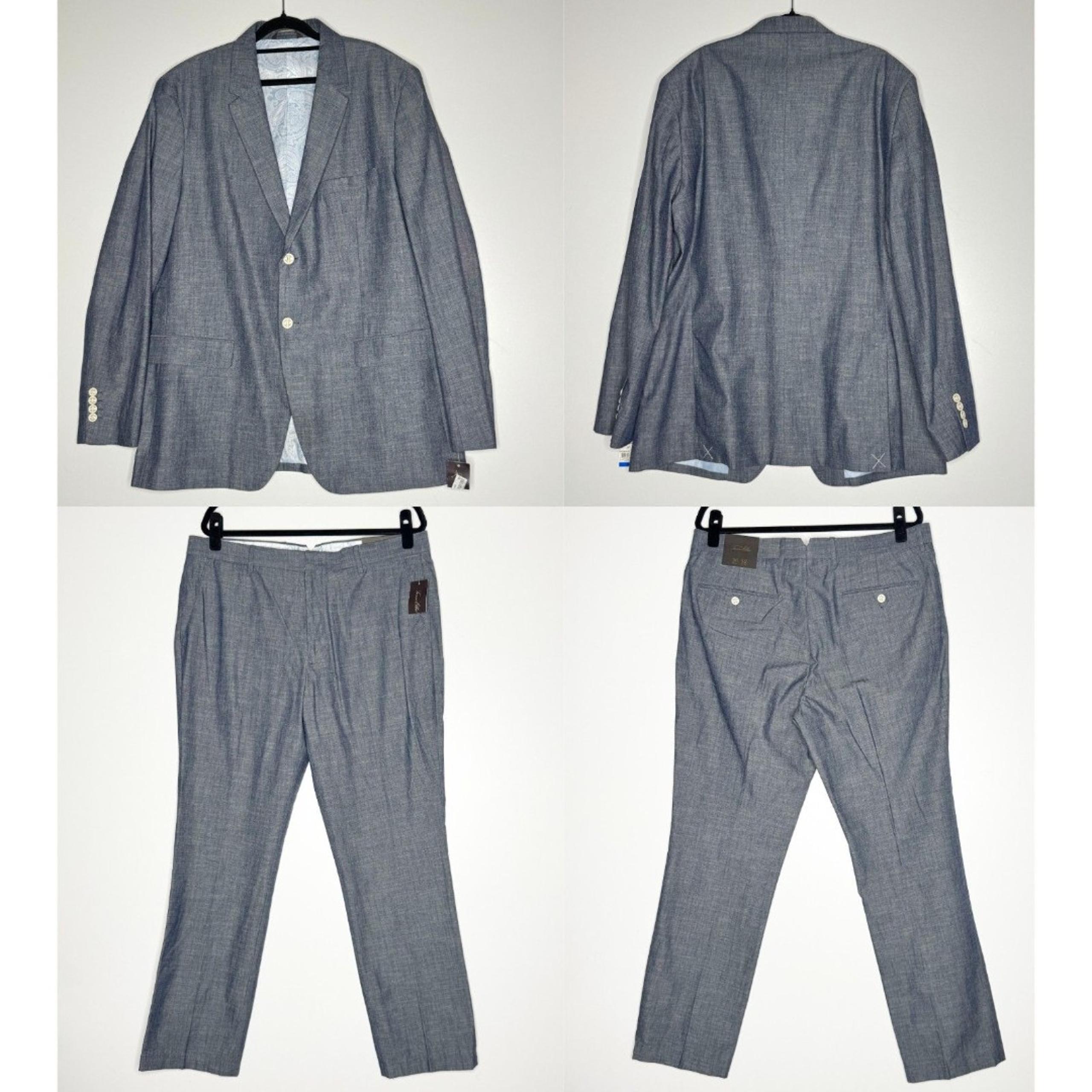 NEW Tasso Elba Two Button Dress Suit Jacket Pant Set Men's 46- 48R 36 x 32