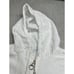 Civico 51 Women's White Linen/Cotton Full Zip Hoodie Size L