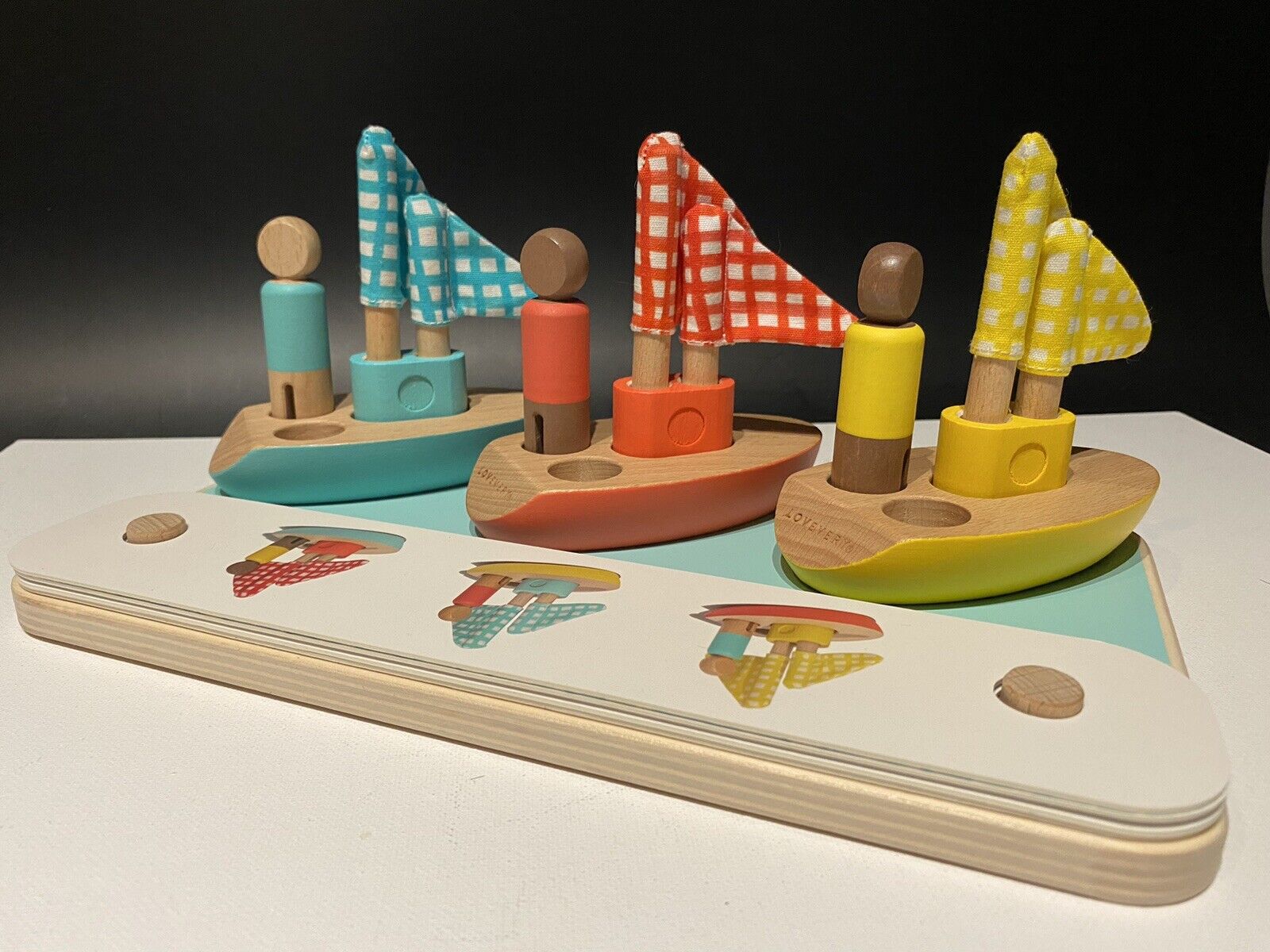 LOVEVERY Pattern Match Boats & Cards Set(The Analyst Play Kit) Montessori