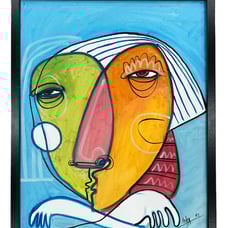 PAINTING ORIGINAL OIL ON CANVAS (FRAME INCLUDED) CUBAN ART 16”X20” By Lisa