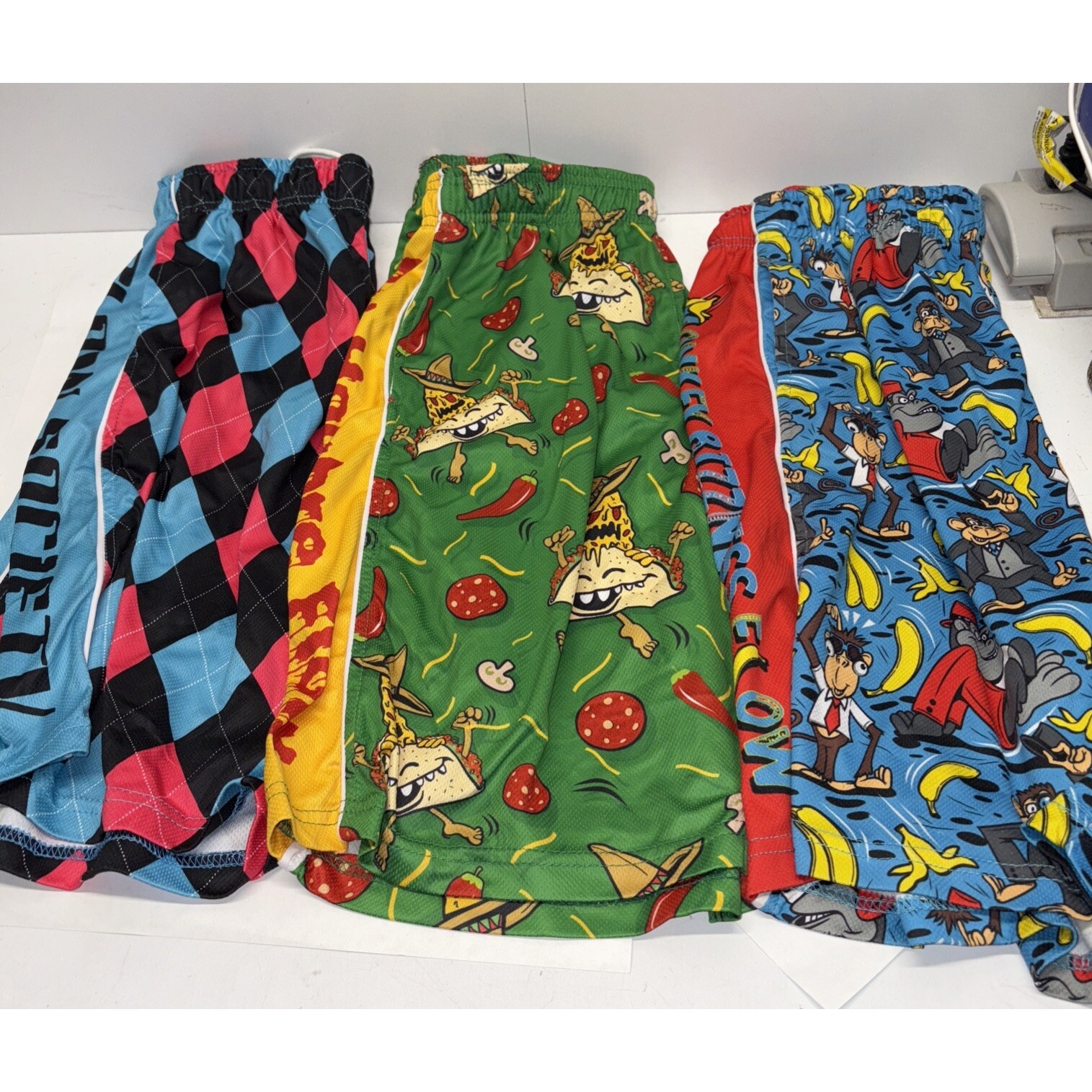 3 PAIRS BOY'S Flow Society Lacrosse Gear Shorts ~ Size XL 16/18