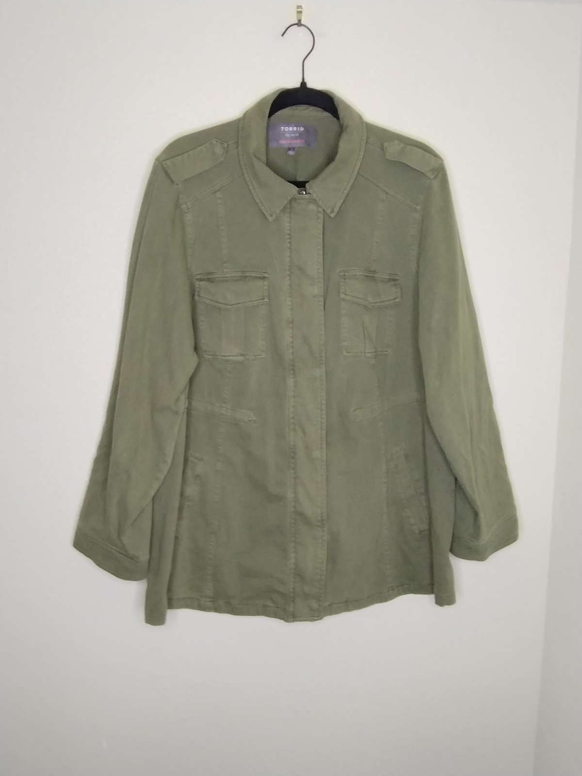 Torrid Twill Anorak Utility Jacket Green Size 2X