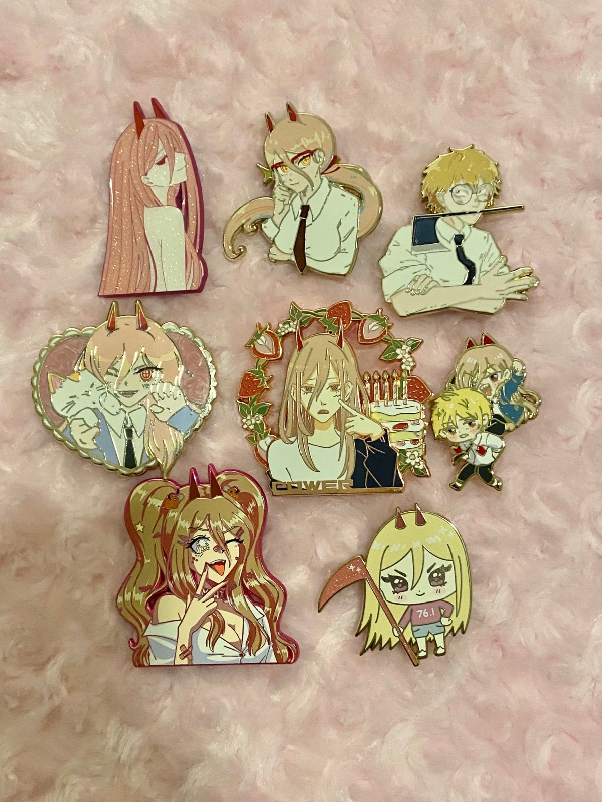 Power chainsaw man enamel pin bundle