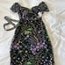 Kensie Black Embroided floral dress NWT