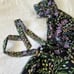 Kensie Black Embroided floral dress NWT