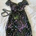 Kensie Black Embroided floral dress NWT