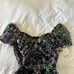 Kensie Black Embroided floral dress NWT
