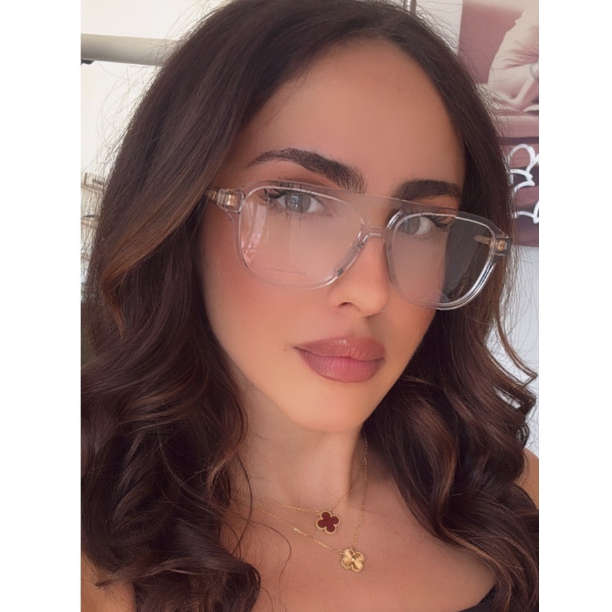 NEW Bottega Veneta BV1294O Grey Aviator Eyeglasses Frames