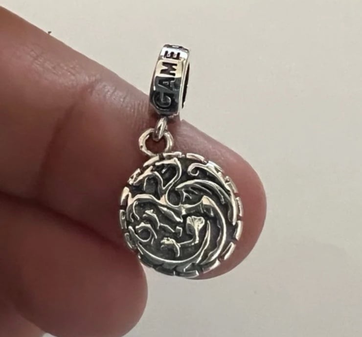 House Targaryen Game of Thrones GOT Silver Dangle Charm