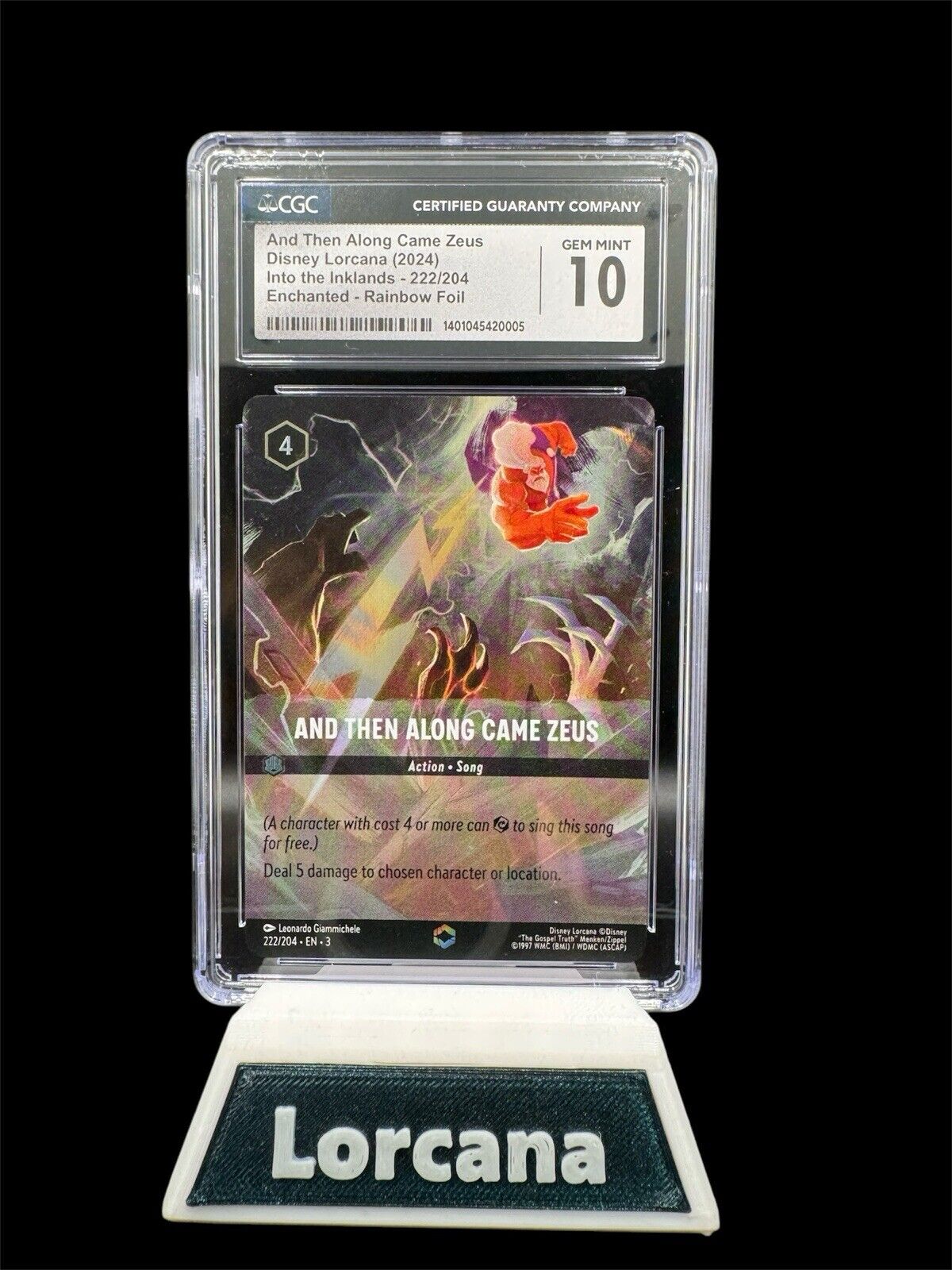 Disney Lorcana And Then Along Came Zeus Enchanted CGC 10