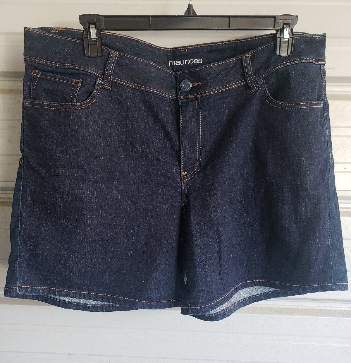 Plus Size 20 Maurices Shorts dark wash jeans jean shorts