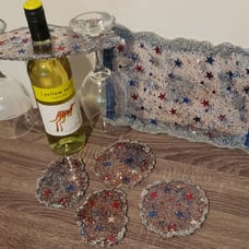 Patriotic 4th of July decorative tray se