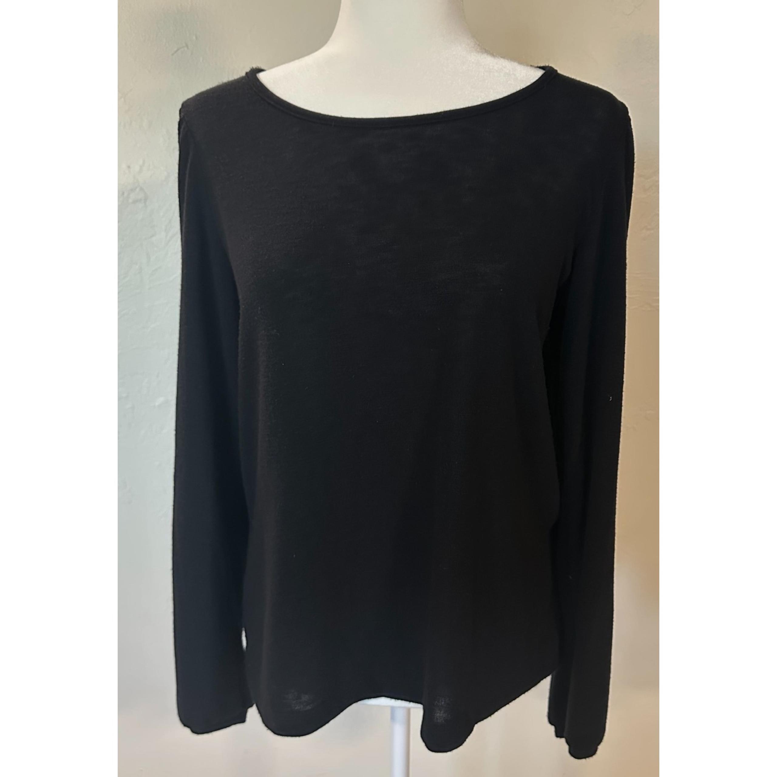 Michael Stars Black Gauze Shirt Jersey Sleeves Tunic Perfect Black Shirt Top M