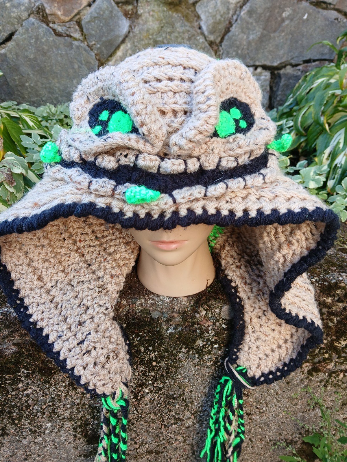 Burlap Chap Crochet Hood Cosplay Hat Warm Hood Halloween Costume