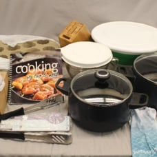 Papered Chef Collection. Everything you see. Including 2 Lrg Pots With Lids