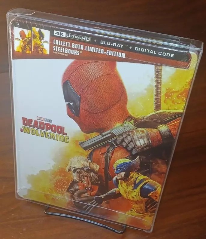 Deadpool and Wolverine 4K Steelbook (Deadpool)-w/PROTECTIVE SLEEVE-NEW-Free S&H
