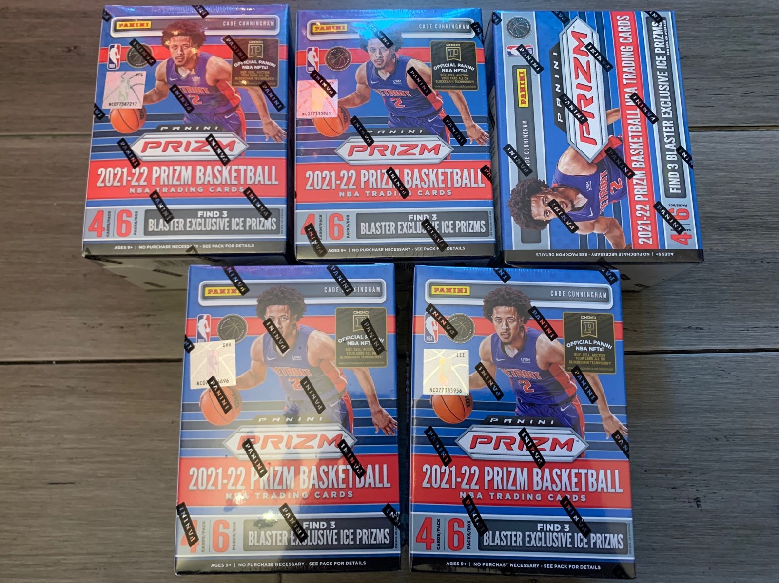 Lot of 5 - 2021-22 Panini Prizm Basketball Blaster Box Factory Sealed In Hand