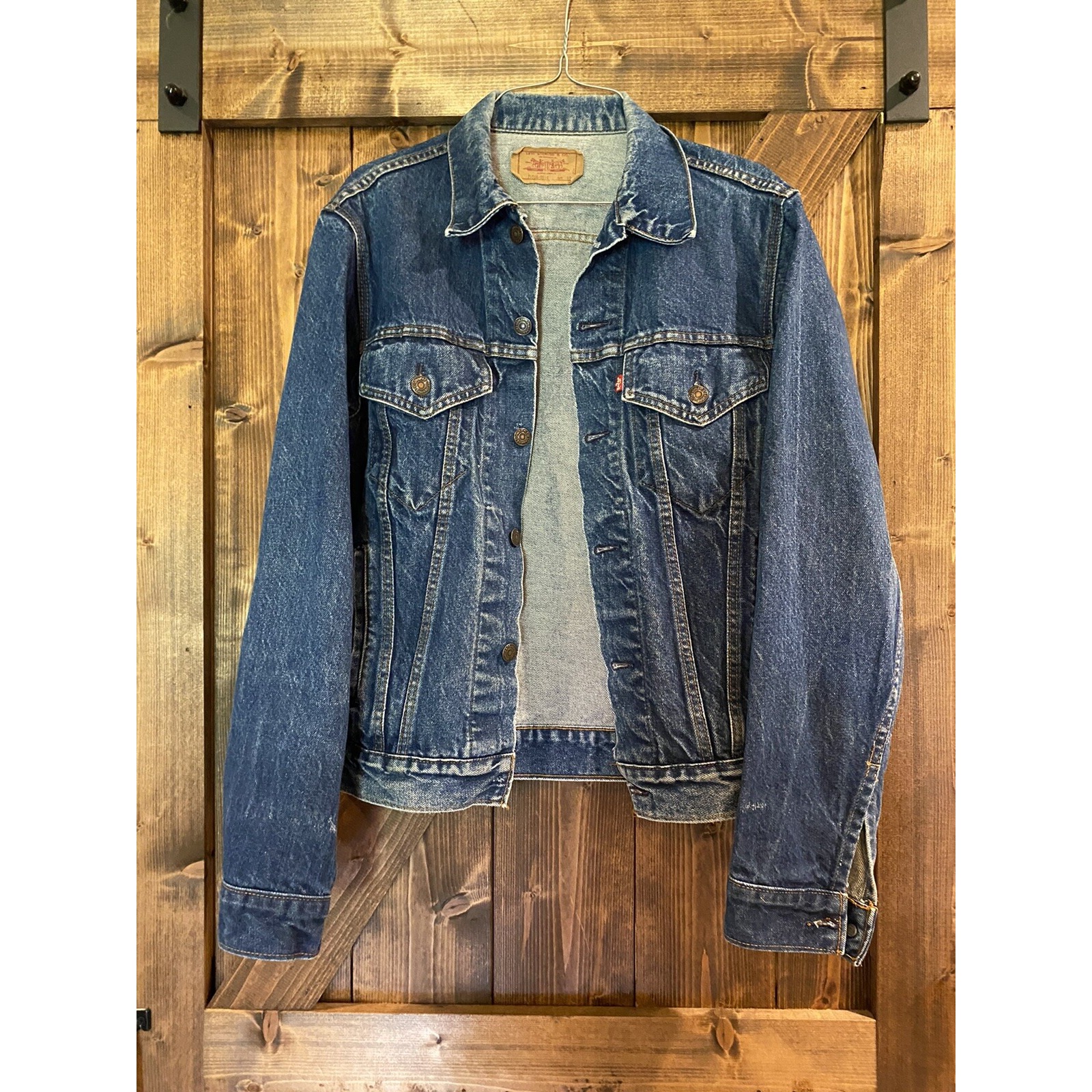 Vintage 80s Levis Trucker Mens Denim Jacket 71506-0216 Made In USA 40L, 80's