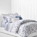 Lauren Ralph Lauren Eva Botanical Duvet Set 3 Pc. Queen Cream/Blue 385 NEW