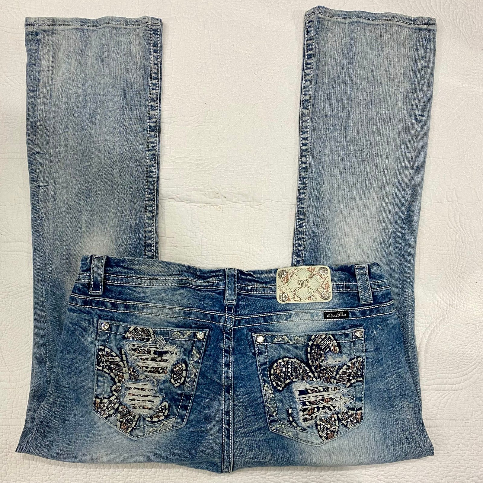Miss me Mid-Rise Easy boot jeans stretch Size 34
