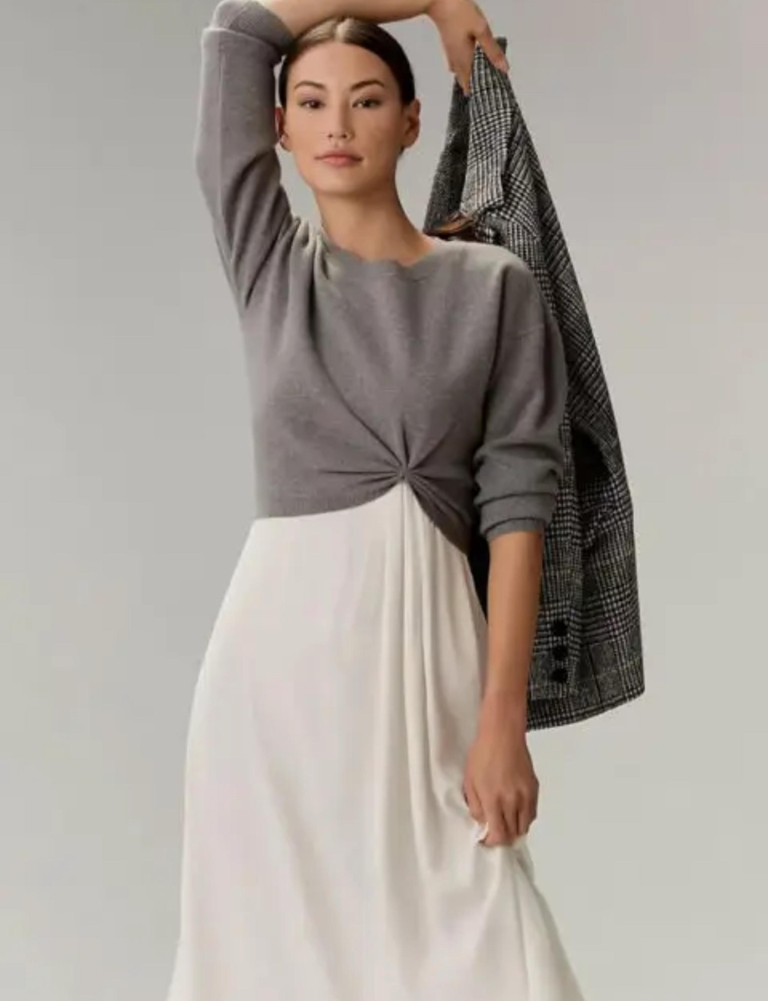 Anthropologie The Gemini Twofer Sweater + Dress 2 pc Set  NWT