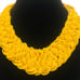Vintage Yellow Braided Choker Necklace 9