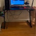 PC Gaming Desk 44 Inch Z Shaped Carbon Fiber Surface Desktop Computer Table with