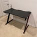 PC Gaming Desk 44 Inch Z Shaped Carbon Fiber Surface Desktop Computer Table with