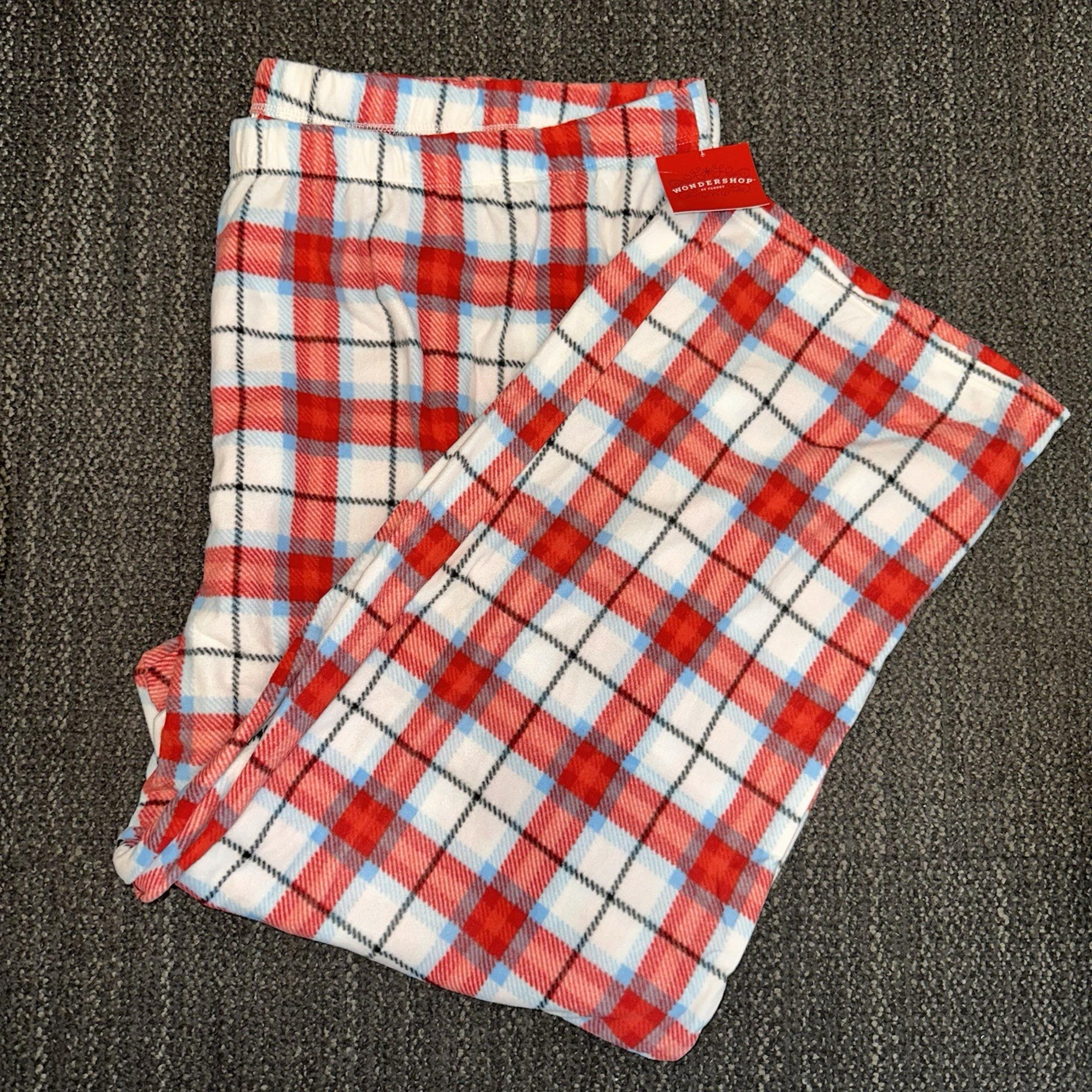 Wondershop Women's 4X Holiday Tartan Plaid Fleece Pajama Pants