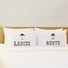 TouchOfModern Ladies and Gents Pillowcas