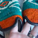 Res Ipsa Green Orange Wool Flat Loafers Mules Size 8